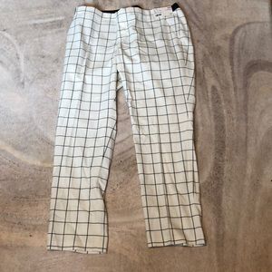 Uniqlo Ankle Length White with Blue stripes XL